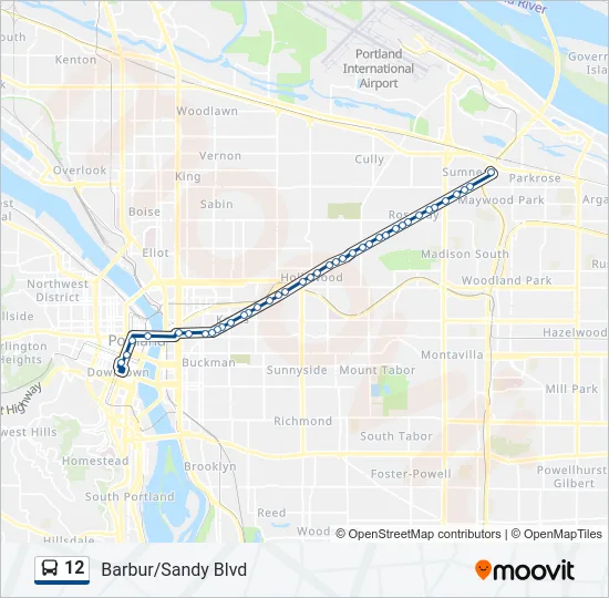 12 Bus Line Map