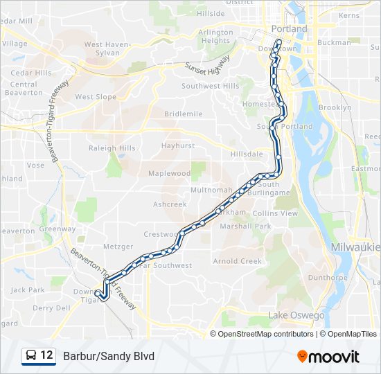 12 bus Line Map