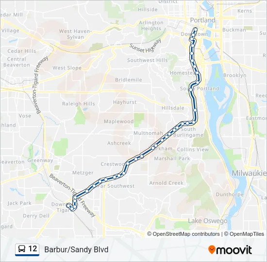 12 Bus Line Map