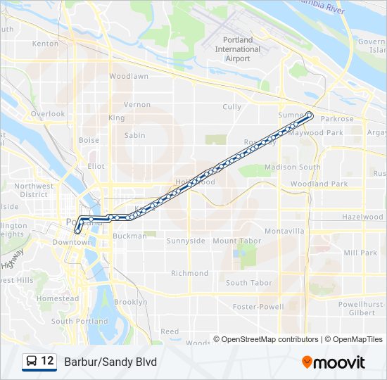 12 Bus Line Map