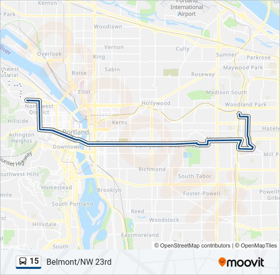 15 Bus Line Map