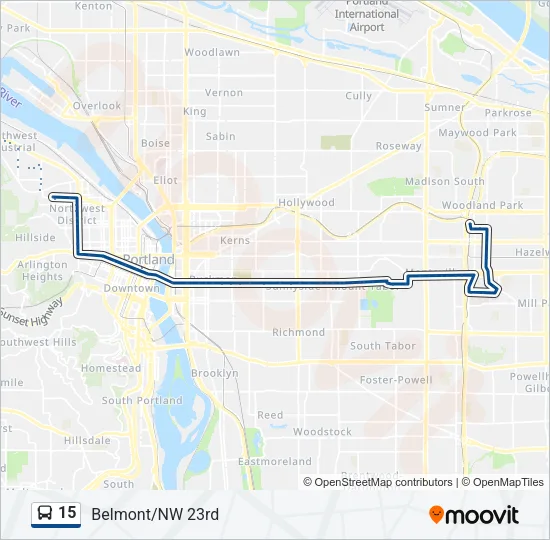 15 Bus Line Map