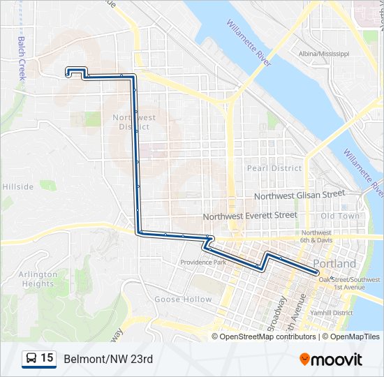 15 Bus Line Map