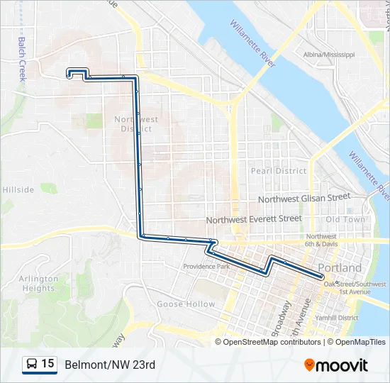15 Bus Line Map