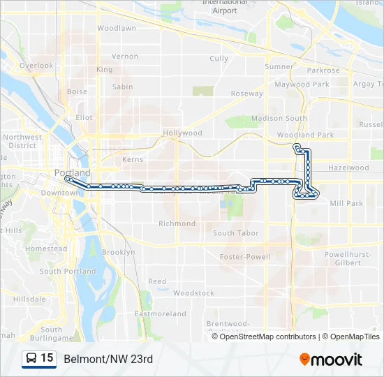 15 Bus Line Map