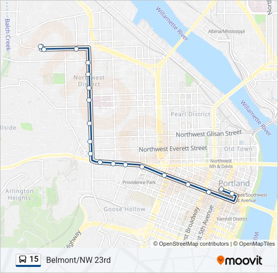 15 Bus Line Map