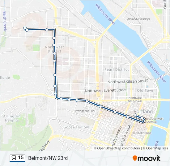 15 Bus Line Map