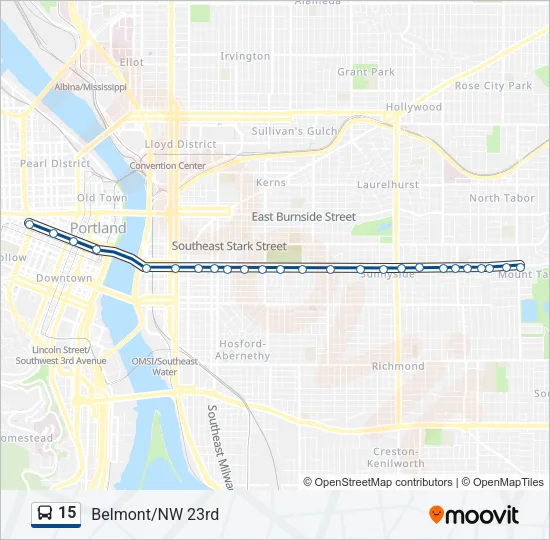 15 Bus Line Map