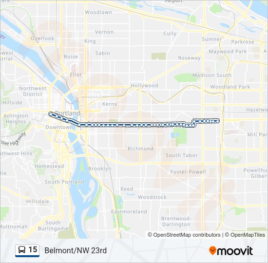 15 Bus Line Map