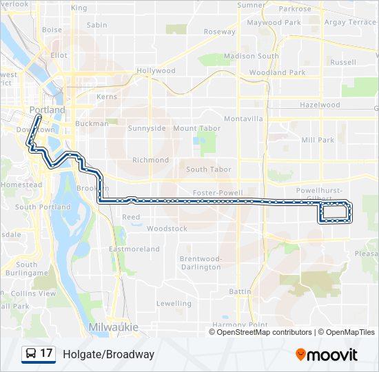 17 Bus Line Map