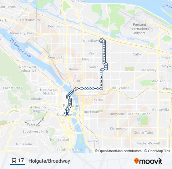 17 Bus Line Map