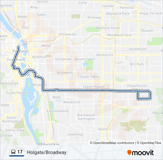 17 Bus Line Map