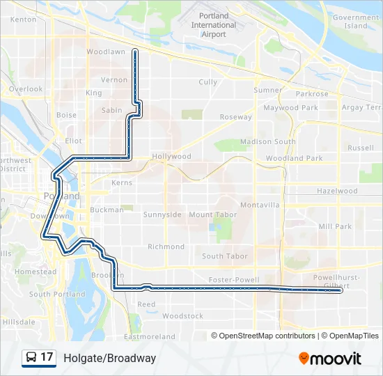 17 Bus Line Map