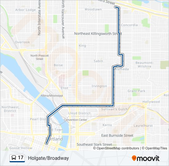 17 Bus Line Map