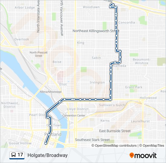 17 Bus Line Map