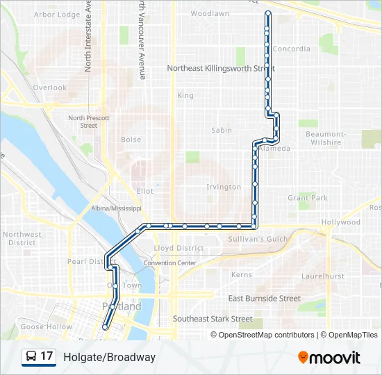 17 Bus Line Map