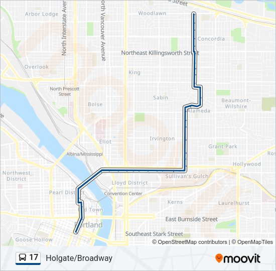 17 Bus Line Map