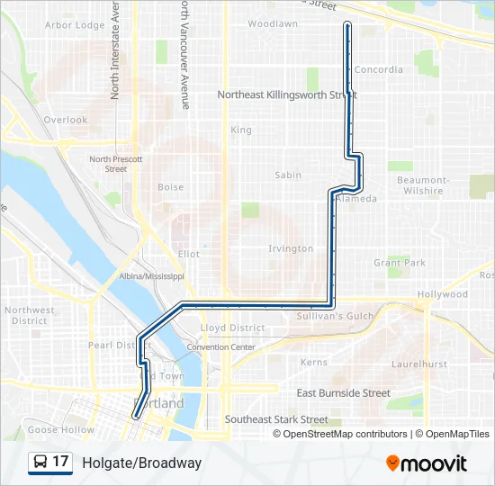 17 Bus Line Map