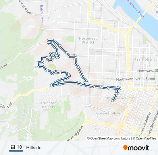 18 Bus Line Map