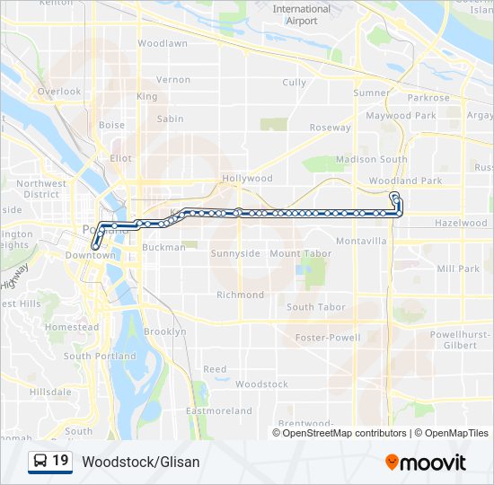 19 Bus Line Map