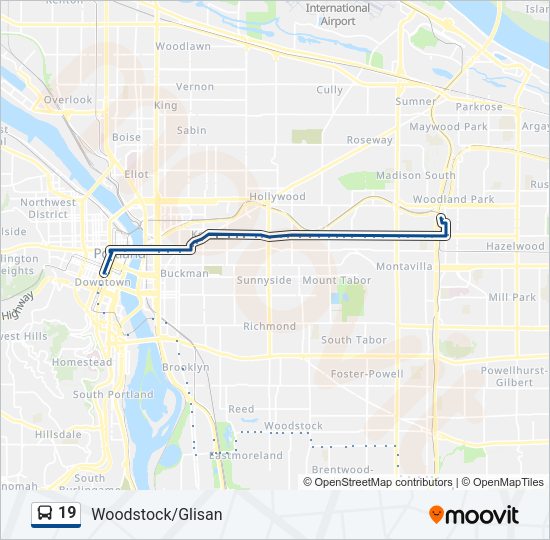 19 Bus Line Map