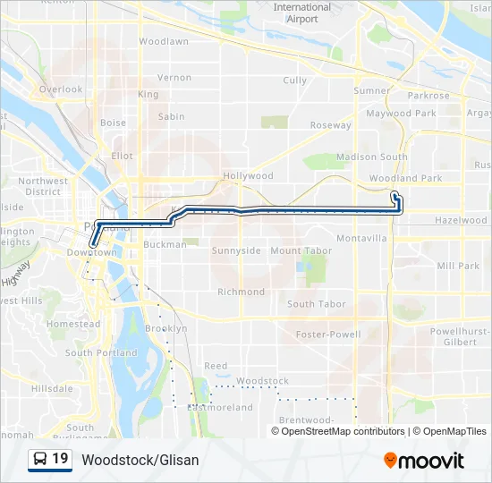 19 Bus Line Map