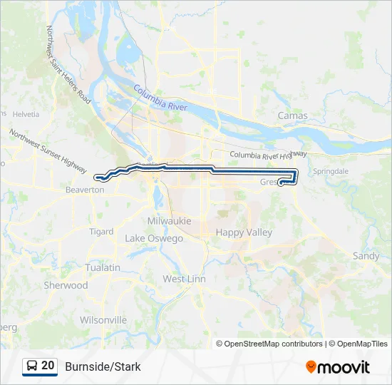 20 Bus Line Map