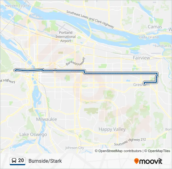 20 Bus Line Map