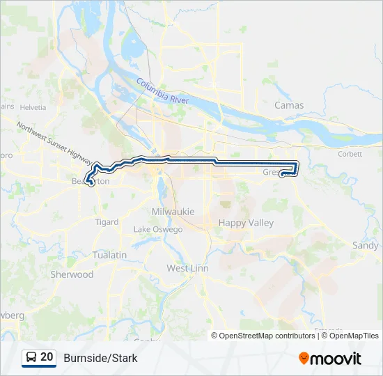 20 Bus Line Map