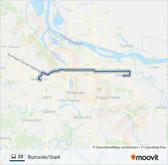 20 Bus Line Map
