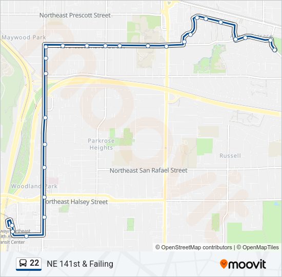 22 Bus Line Map