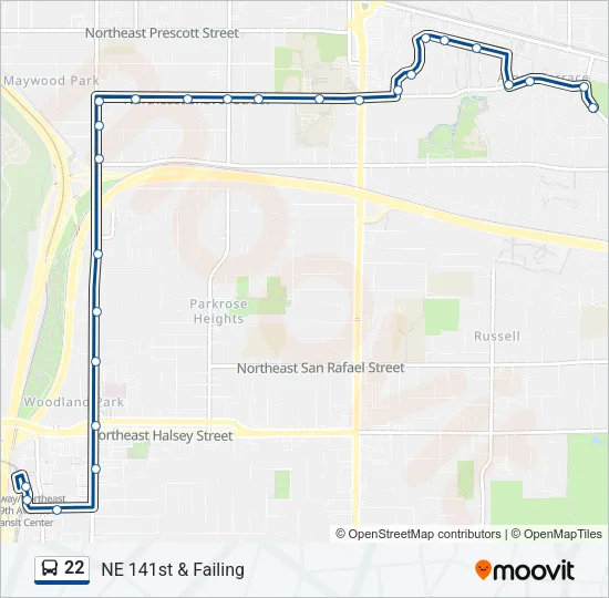 22 Bus Line Map