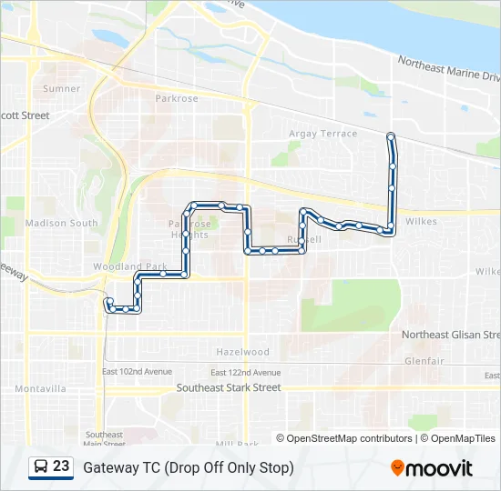 23 Bus Line Map