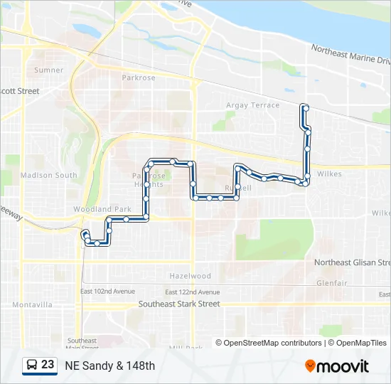 23 Bus Line Map