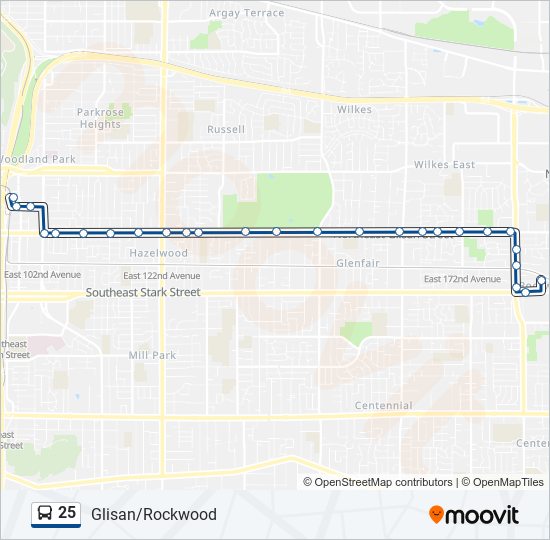 25 bus Line Map