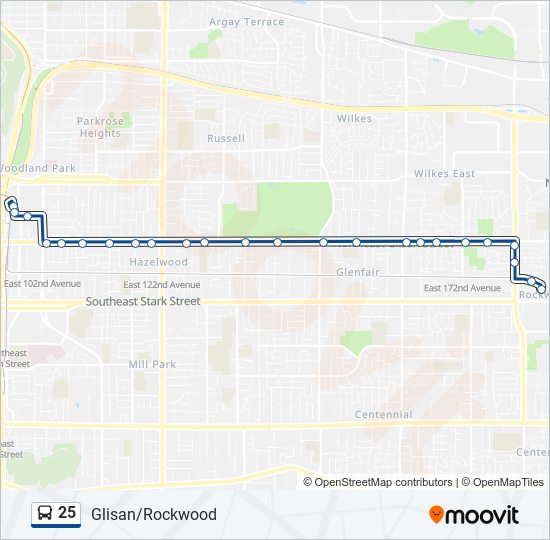 25 Bus Line Map