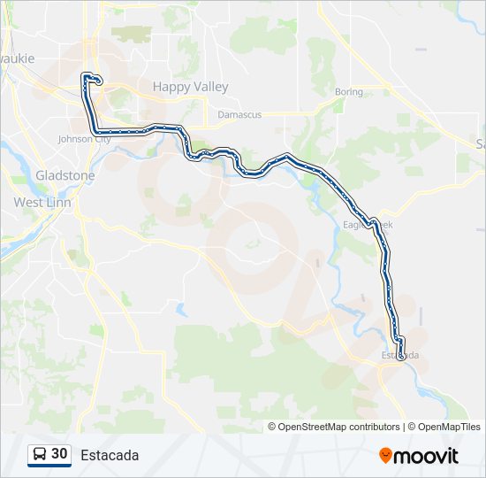 30 bus Line Map