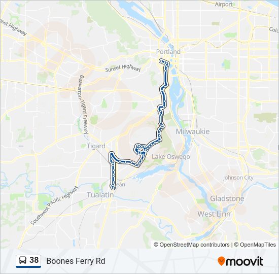 38 Bus Line Map