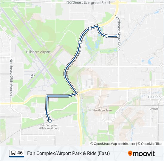 Mapa de 46 de autobús