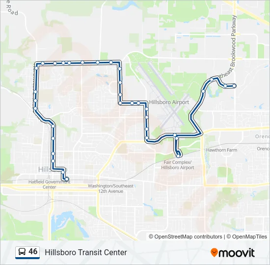 46 Bus Line Map