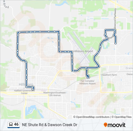 46 Bus Line Map