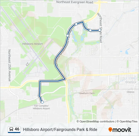 46 Bus Line Map