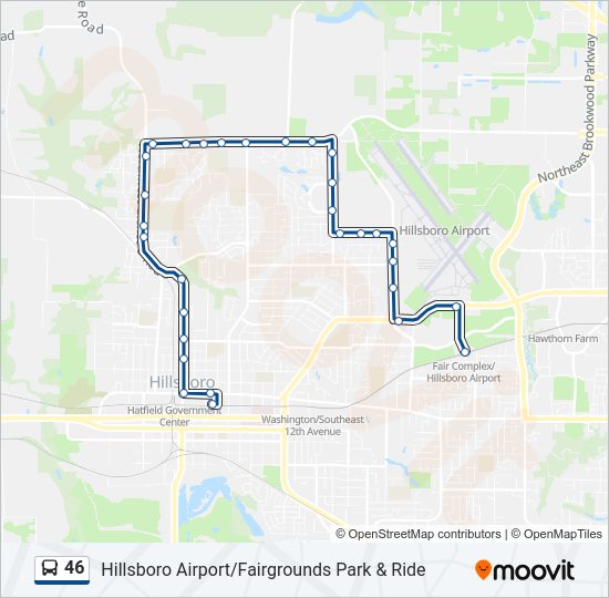 46 bus Line Map