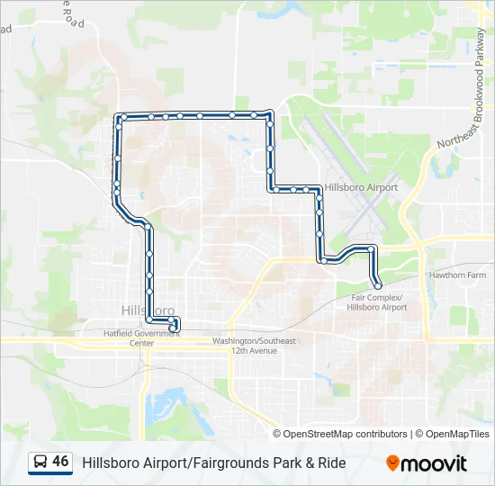 46 Bus Line Map