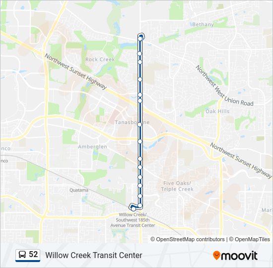 52 Bus Line Map