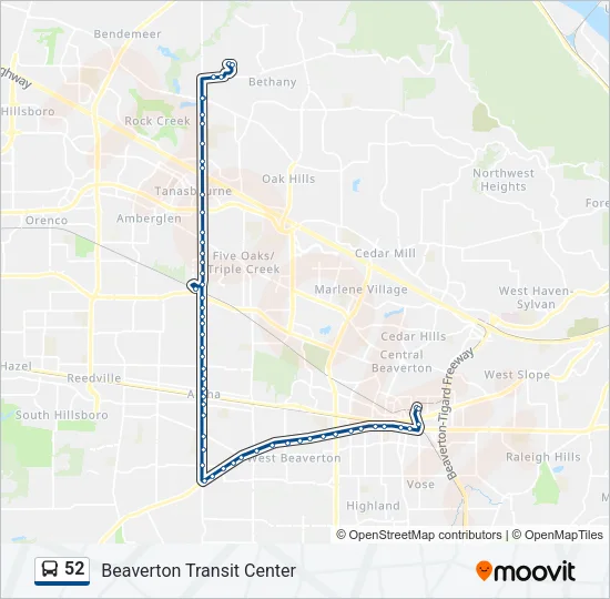 52 Bus Line Map