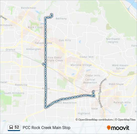 52 Bus Line Map