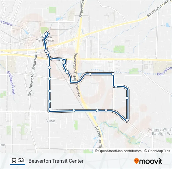 53 Bus Line Map