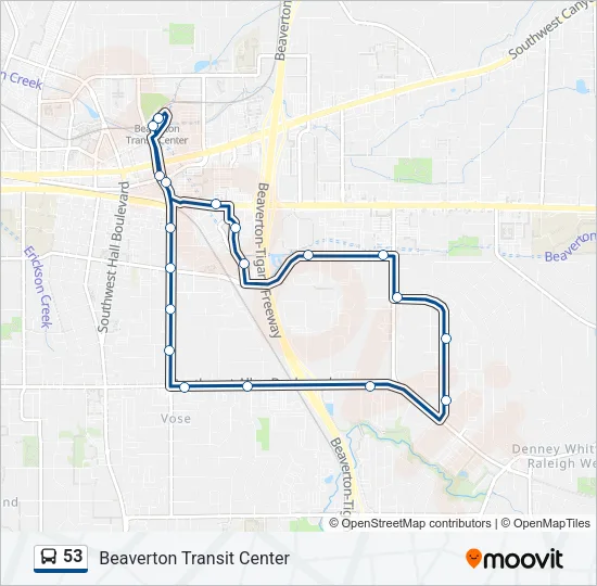 53 Bus Line Map