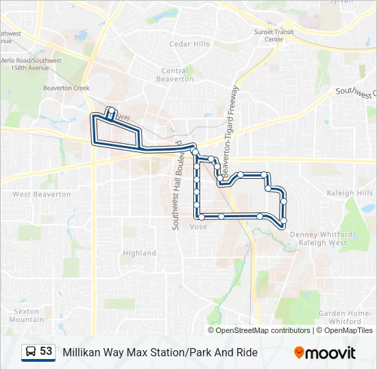 53 Bus Line Map